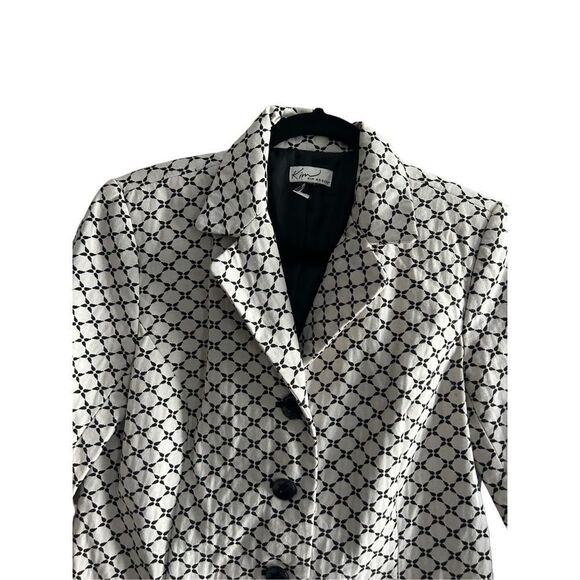 Kim by Kim Rogers white and white suit blazer size medium (tag cut) - Picture 2 of 7
